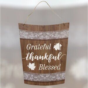 Autumn Wall Hanging Decor Thanksgiving Farmhouse Vintage Style Bucket Shape